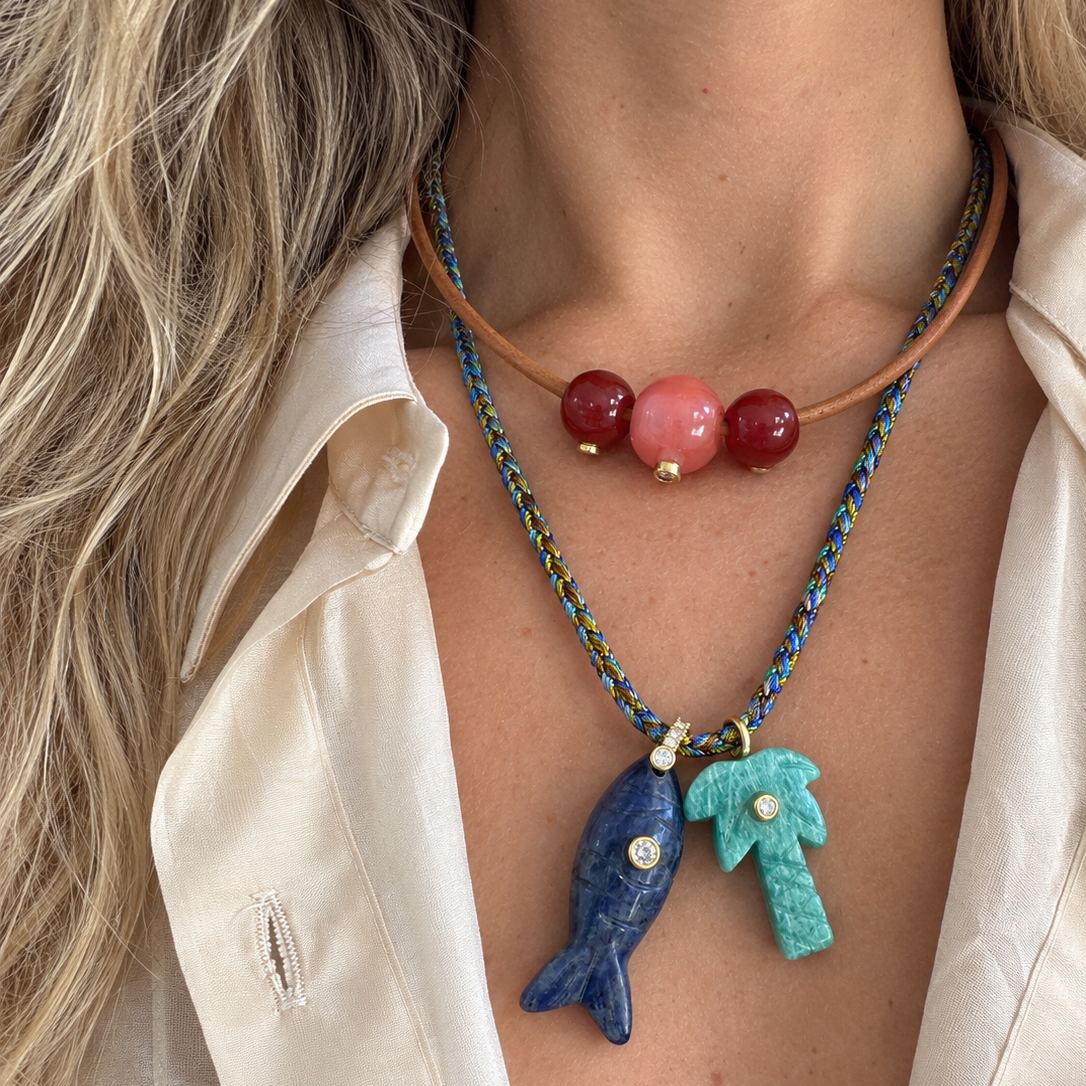 Current Cords Necklace - Blue