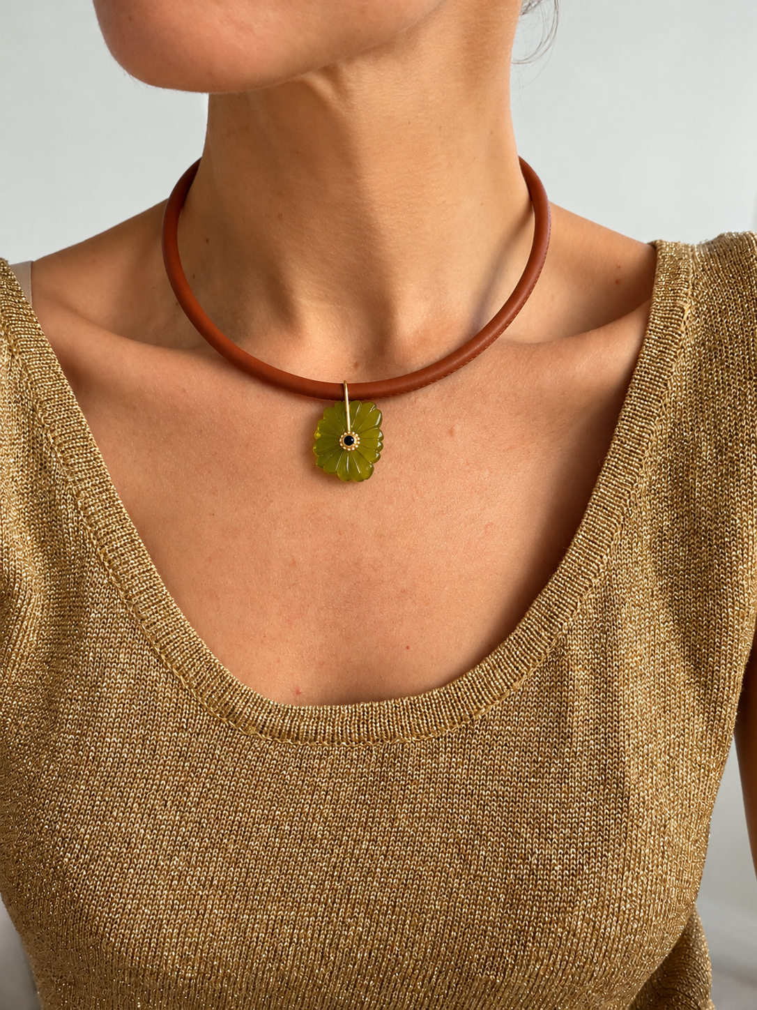 Olive Twist Necklace