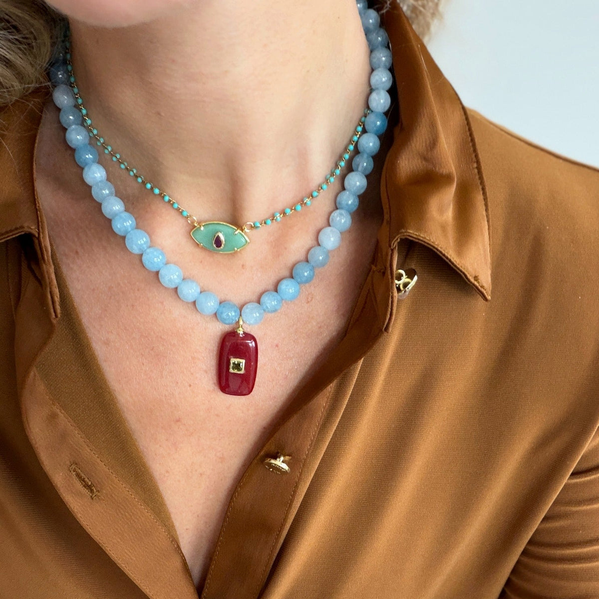 Color Theory Necklace - Blue