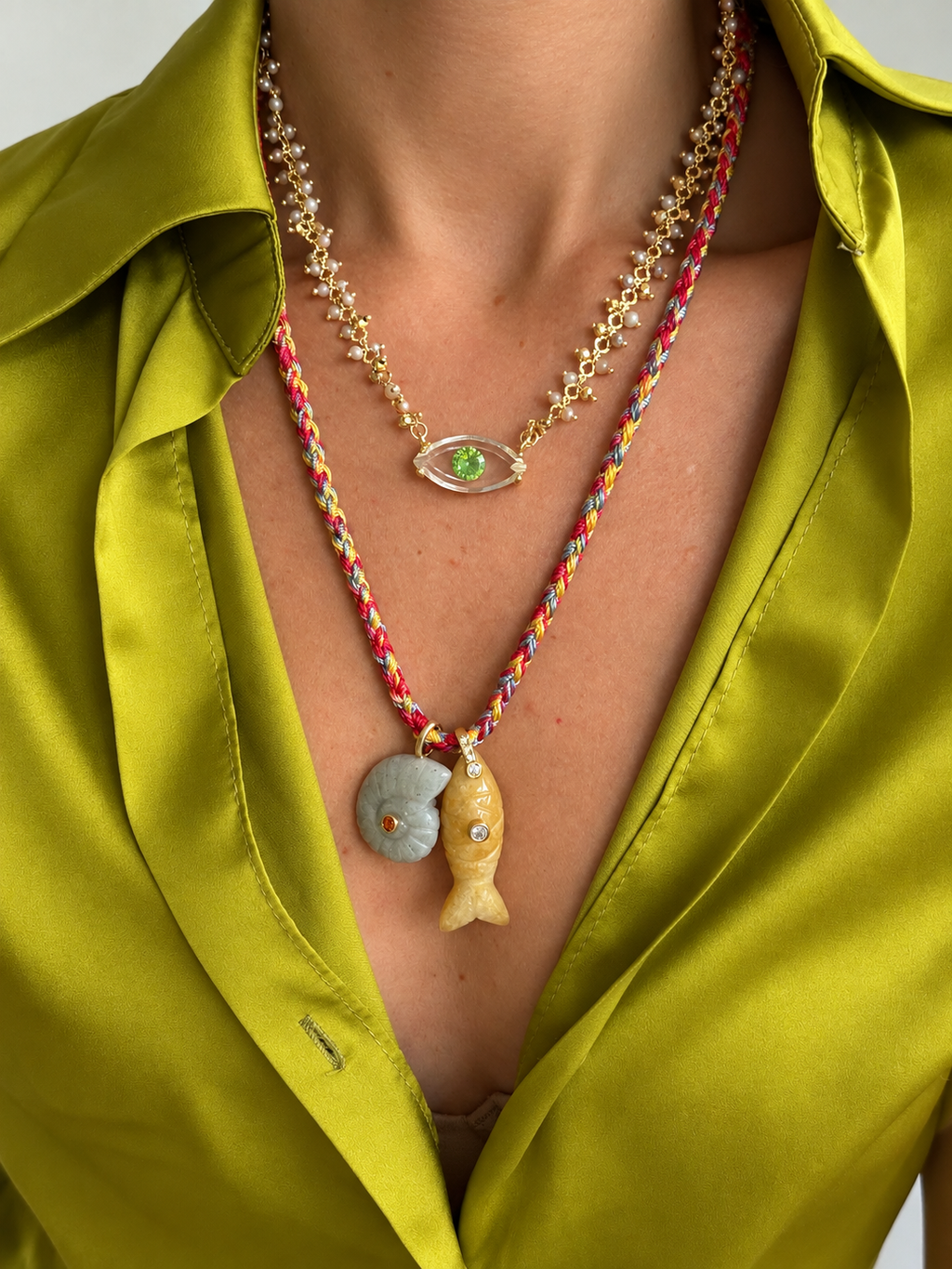 Current Cords Necklace - Yellow