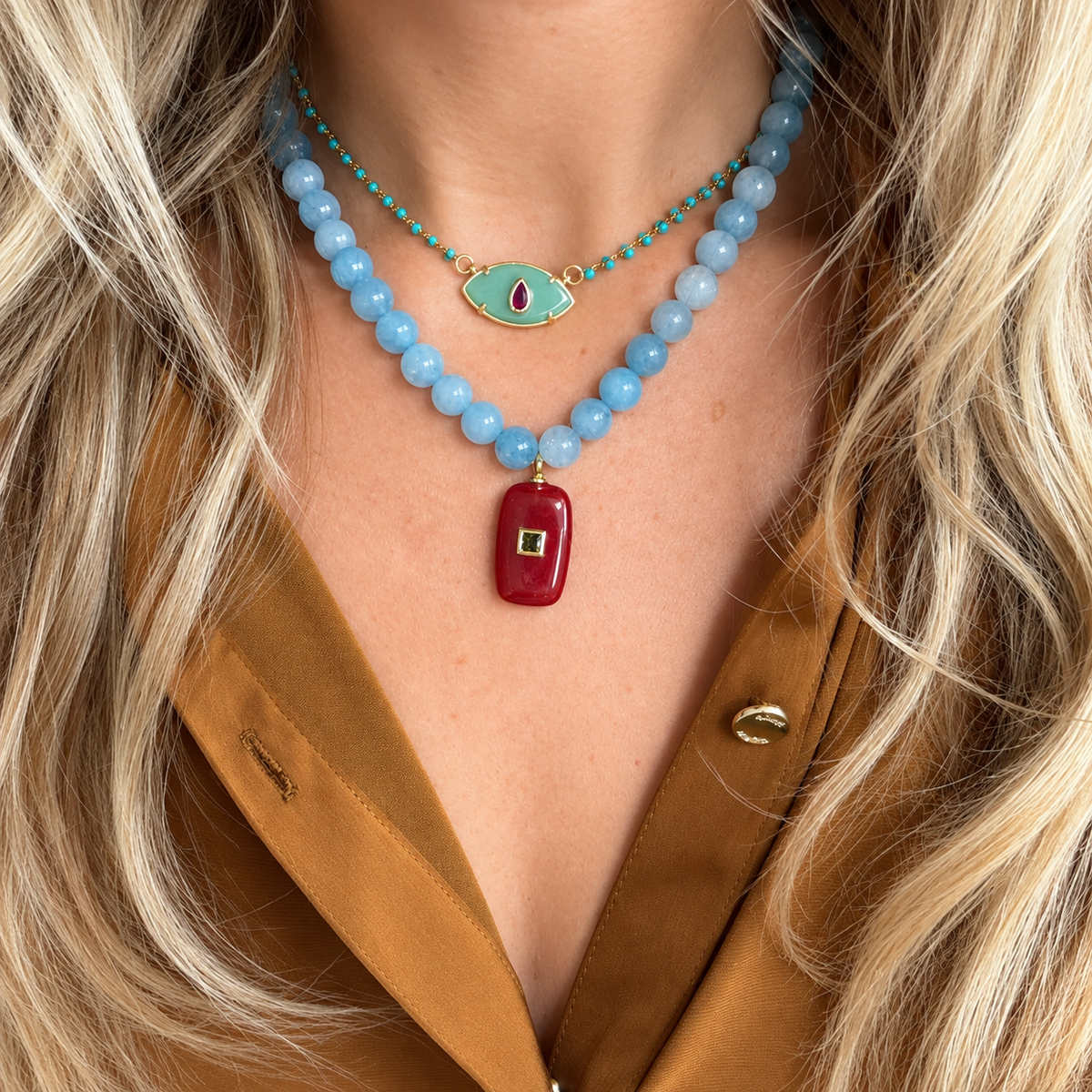 Color Theory Necklace - Blue