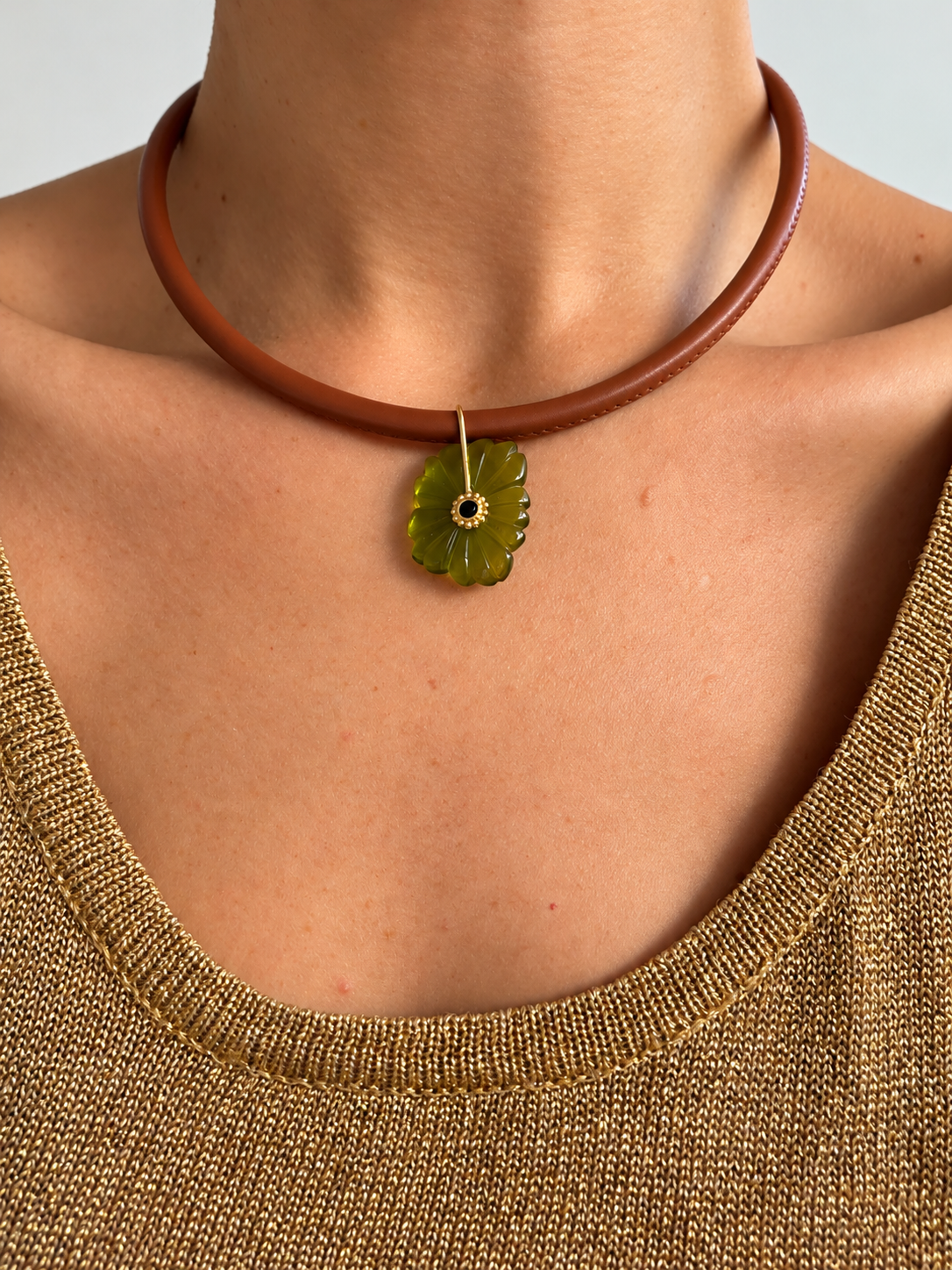 Olive Twist Necklace